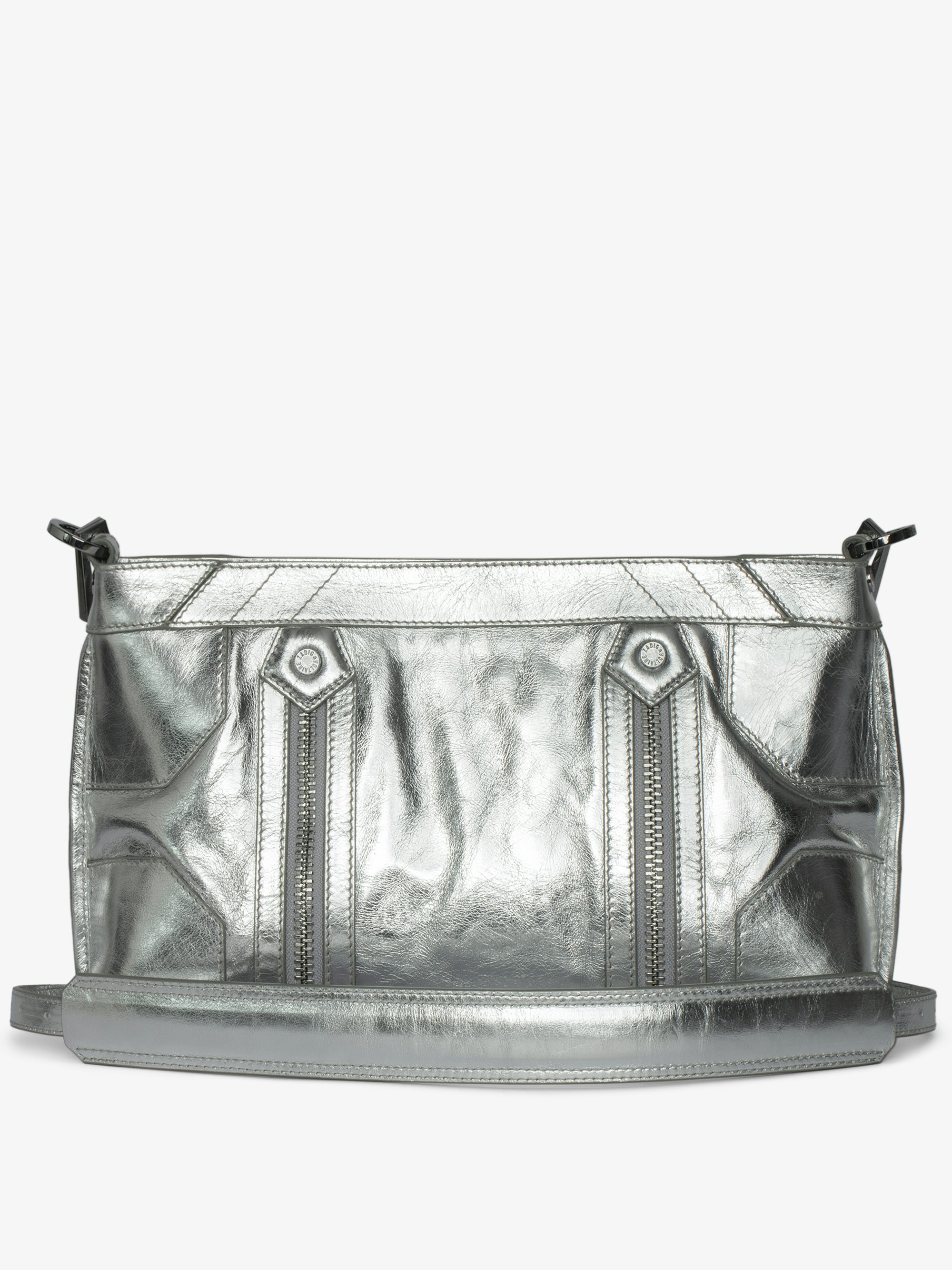 Sunny Moody Vintage Metal Bag - Metallic leather bag with adjustable shoulder strap and wing signature.